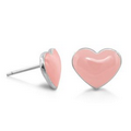 Lauren G. Adams Girls Baby Hearts Post Earrings (Silver/Pink)